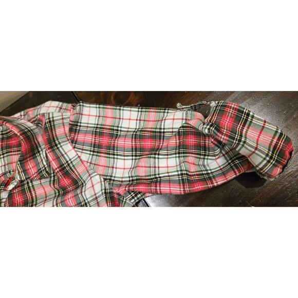 Victorias Secret Red Green Plaid Flannel Christmas Sleepshirt Cotton Blend Small - Picture 8 of 10